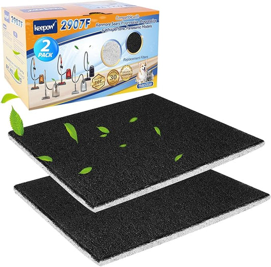 KEEPOW CF-1 Hepa Filter Replacement Compatible with Kenmore Sears Progressive CF-1, Progressive & Whispertone, Panasonic Models, Including 86883, 86880, 20-86883, 2086883, 8175084, 2 Pack