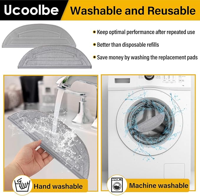 8 Pack Mop Pads Refills for Roborock S8 MaxV Ultra / S8 Max Ultra Robot Vacuum, with Dual Sonic Vibrations Modules, Mop Pad Replacement Accessories
