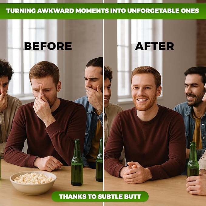 Subtle Butt Disposable Activated Charcoal Odor Absorber for Gas Relief for Adults, Flatulence Deodorizing Pad, 5 Pack Thin Carbon Fart Filter Underwear & Gag Gifts That Actually Work