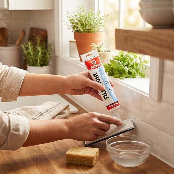 0425 Pre-Mixed Tile Grout - Professional Quality, Excellent Adhesion, Ideal for Wall & Floor Use - 5.5 oz, White 2 Pack