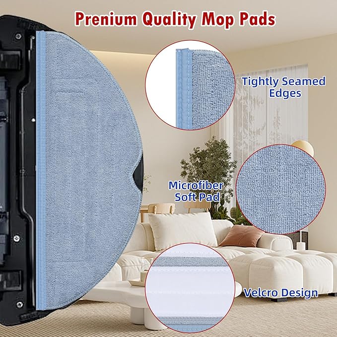 24 Pack Replacement Accessories for Roborock S7 MaxV Ultra / S7 Pro Ultra Robot Vacuum Cleaner, 1 Main Brush, 1 Self-Cleaning Brush, 4 HEPA Filters, 4 Mop Pads, 6 Side Brushes, 6 Dust Bags, 2 Tools