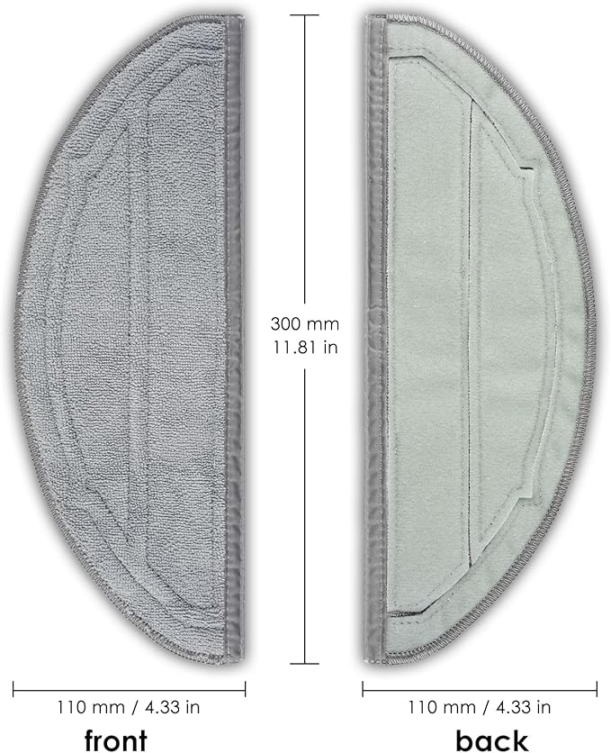 (4 Pack) Q10S5, Q10S5+ Mop Pads Compatible with Roborock Q10 S5/ Q10 S5+ Robot Vacuum Cleaner, Washable Mop Cloth Accessories Kit, Q10S5/ Q10S5+ Mop Pad Refill, Replacement Parts