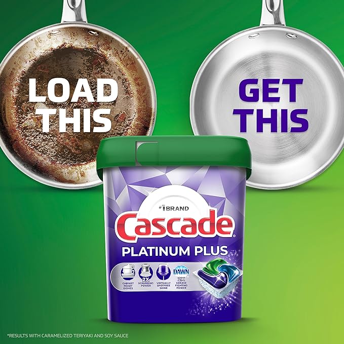 Cascade Platinum ActionPacs Dishwasher Detergent Pods, Fresh, 11 Count