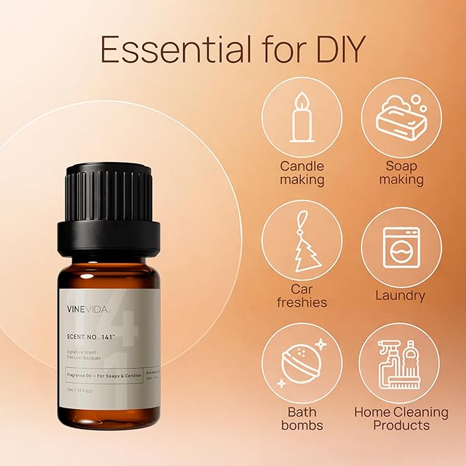VINEVIDA [0.33oz] Scent No.62 Fragrance Oil for Candle & Soap Making - Natural Candle Scents Made in USA