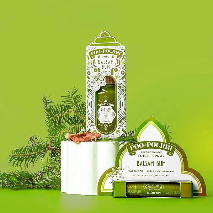 Poo-Pouri Before-You-Go Holiday Toilet Spray, Balsam Bum, 2 Fl Oz - Balsam Fir, Apple & Cedarwood