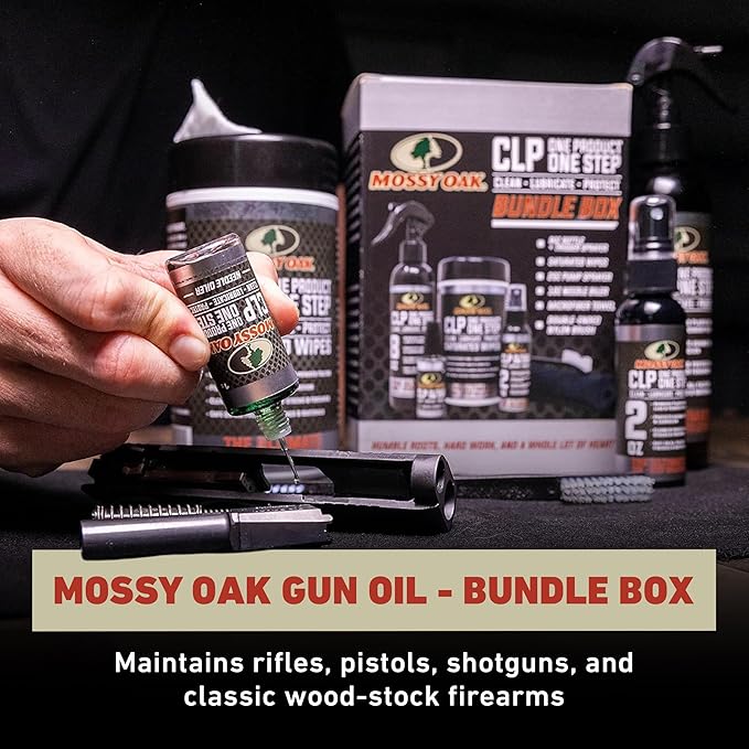 Mossy Oak CLP Gun Cleaning Oil | All-in-One Cleaner, Lubricant & Protectant | One-Step Gun Oil CLENZOIL