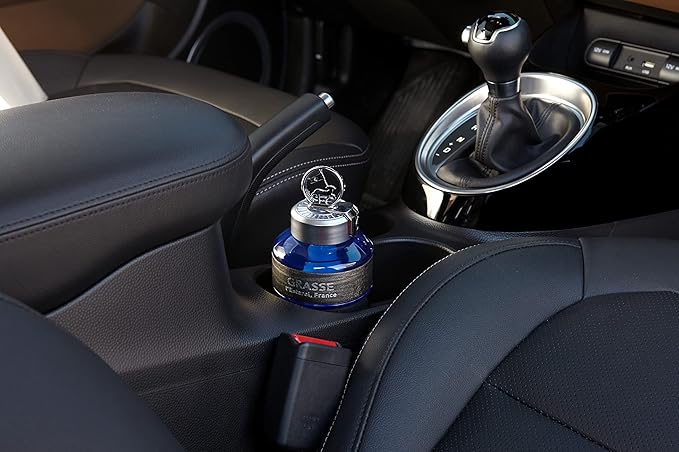 Bullsone Grasse L'esterel, Natural Car Air Fresheners, Luxury Car Perfume - Naples Blue with FREE VENT CLIP TYPE Car Air Freshener Jasmine Scent