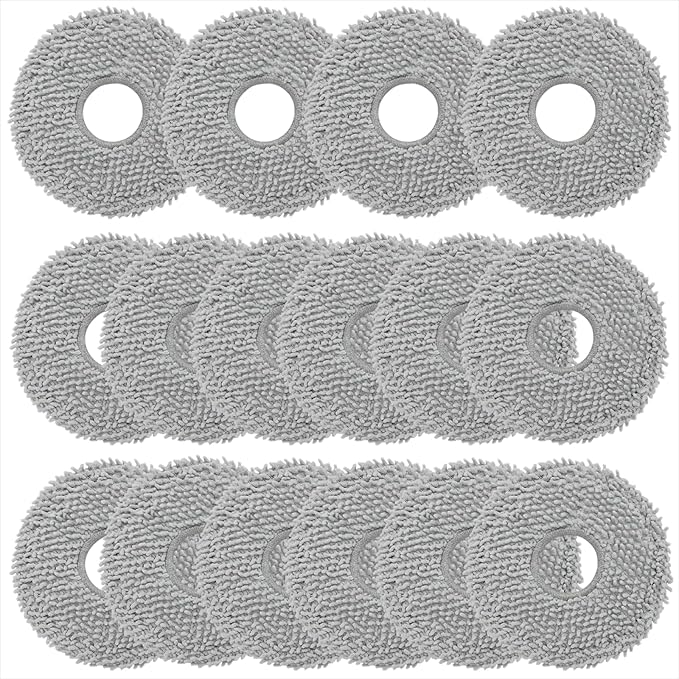 (16 Pcs) Mop Pads for Roborock Saros 10R/Q Revo/Qrevo S/Qrevo Pro/Qrevo Plus/Qrevo Master/Qrevo Slim/Qrevo Curv/Qrevo Edge/QV 35A Robot Vacuum Cleaner, Spin Cleaning Pads Replacement Accessories Set