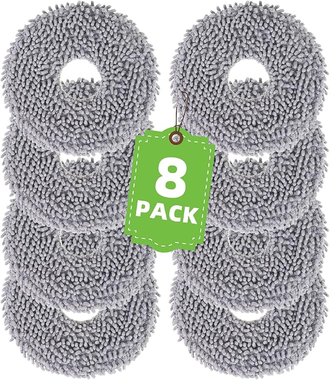 VIEWALL 8 Pack Mop Pad for iRobot Roomba Plus 405 G181/G185 Combo, Plus 505/507 Combo Robot Vacuum Cleaner, Microfiber Washable Mop Cloths Replacement Parts Accessories