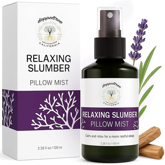 Doppeltree All Natural Pillow Spray for Sleep - Aromatherapy Lavender Mist for Acne and Linen Fabric Refresher with Essential Oil - Natural Sleep Aid