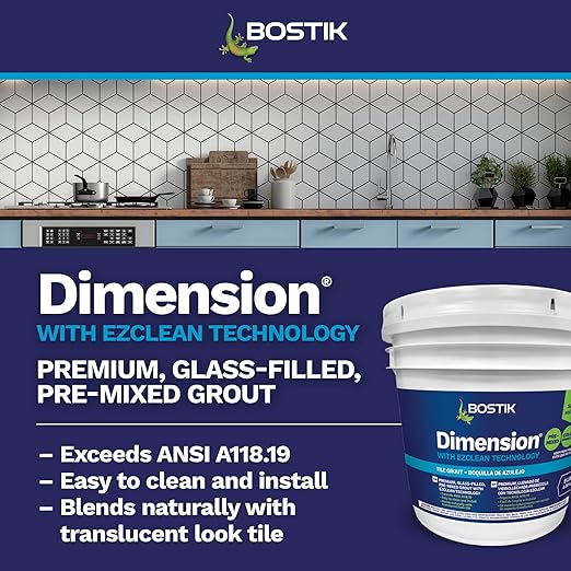 BOSTIK EZ Clean Dimension 9lb Premixed Tile Grout – Aventurine H622 | Professional Grade | Easy Apply & Clean, Glass-Filled Translucent Reflective, Stain & Crack Resistant, Fast Drying