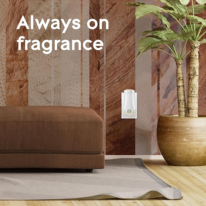 Glade PlugIns Air Freshener Starter Kit, Scented and Essential Oils for Home and Bathroom, Cashmere Woods, 4.02 Fl Oz, 2 Warmers and 6 Refills