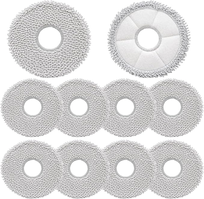 10pcs Mop Pads for ECOVACS DEEBOT T20 Omni/X1 Omni/X1 Turbo/T10 Omni/X2 Omni/T30S/N30 Pro Omni/N30 Omni/T30S AI/T30S Pro/T30S CARE/T50 OMNI/T50 PRO OMNI/T50 MAX PRO OMNI/Yeedi m12 pro+ Deebot Mop Pads