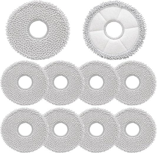10pcs Mop Pads for ECOVACS DEEBOT T20 Omni/X1 Omni/X1 Turbo/T10 Omni/X2 Omni/T30S/N30 Pro Omni/N30 Omni/T30S AI/T30S Pro/T30S CARE/T50 OMNI/T50 PRO OMNI/T50 MAX PRO OMNI/Yeedi m12 pro+ Deebot Mop Pads