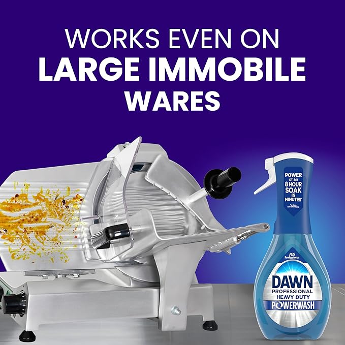 P&G Professional Dawn Powerwash Heavy Duty Dish Spray for Commercial Kitchens, Restaurants, and More, 16 oz (Pack of 6), with 1 Trigger