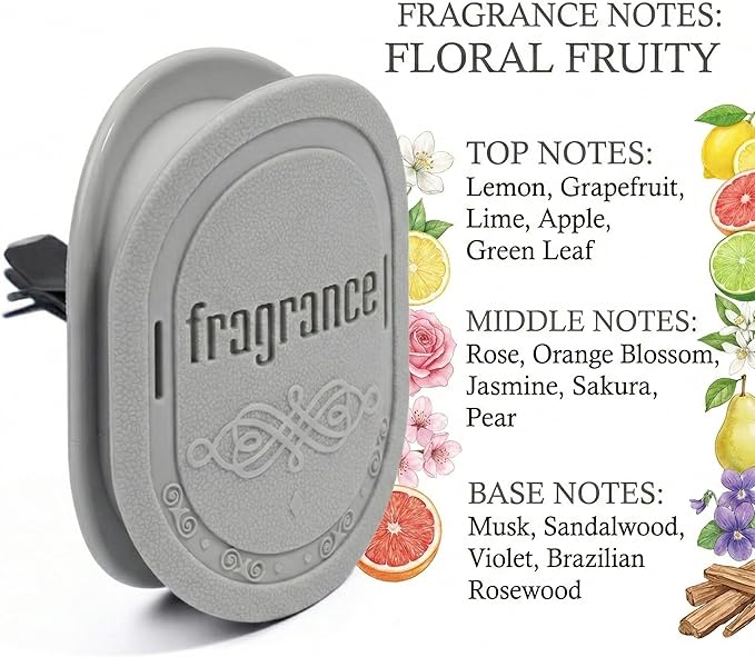 Strong Scent Car Air Freshener, Car Diffuser, Made from Natural Essential Oils, Slow Emission & Long Lasting, Refresh & Air Purifying, Non-toxic, Replaceable, SDS/SGS Certified, 1 Pack