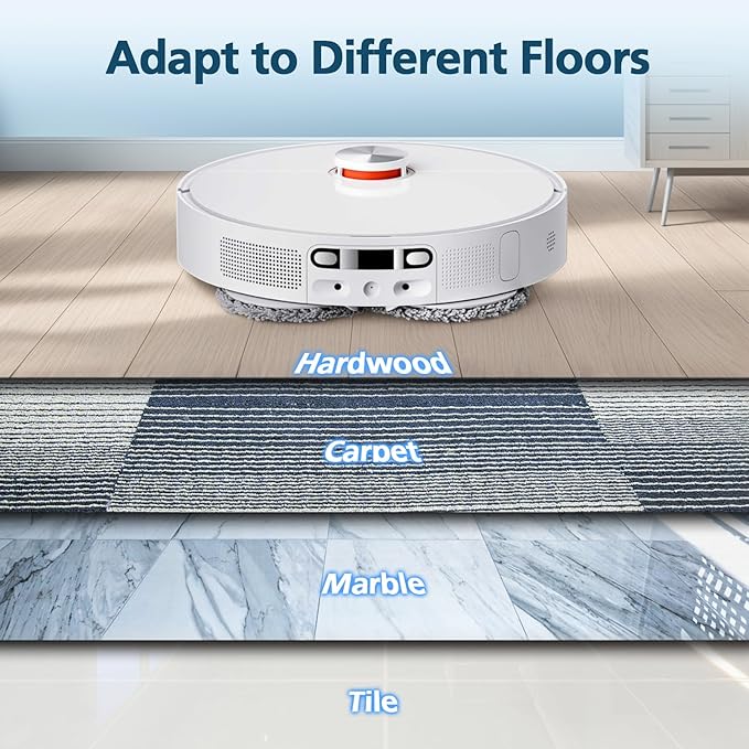 6-Pack Mop Pads for Dreame L40 Ultra/X40 Ultra/X50 Ultra/L50 Ultra/L10S Ultra/ L10s Pro Ultra Heat/L10S Ultra Gen2/L40S Ultra/X30 Ultra/L10 Ultra Robot Vacuum, Washable Microfiber Replacement Pads
