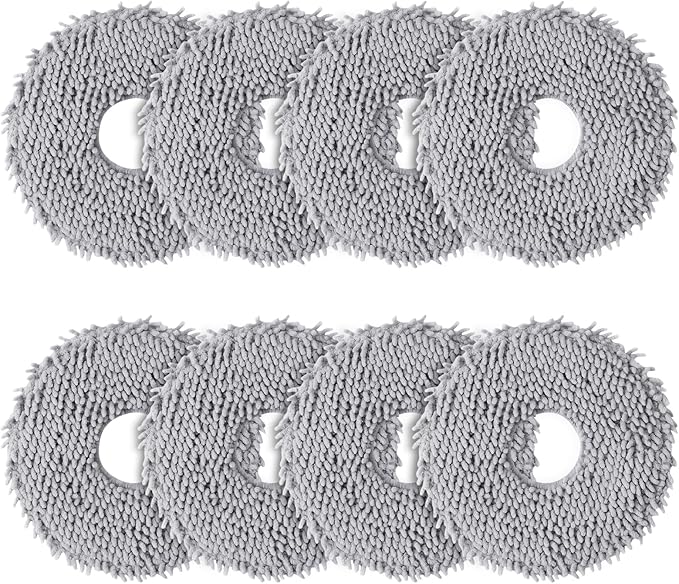 4 Pack Mop Pads for Roborock Saros 10R/QV 35A/Qrevo S/Qrevo Master/Qrevo Curv/Qrevo Slim/Qrevo Plus/Q Revo/Qrevo Pro/Qrevo Edge Robot Vacuum Cleaner, Washable & Reusable Microfiber Mop Cloths