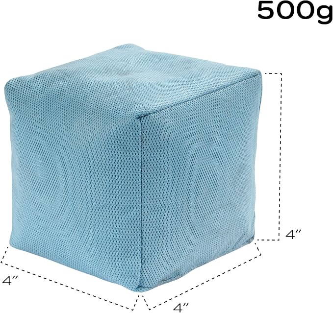 BambooMN Sky Blue Bamboo Charcoal Air Purifier Freshening Cube, 500 Grams Bamboo Activated Carbon, 4 Pieces