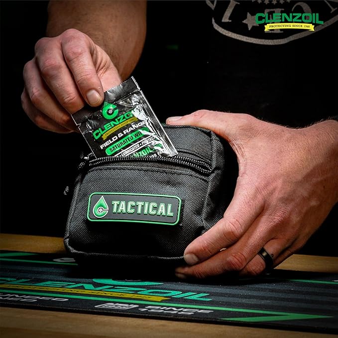 CLENZOIL Field & Range Single-Use Saturated Gun Oil Wipe Packets | Individual CLP Wipes | One-Step Gun Cleaning Oil & Lubricant Field Wipes for Hunting