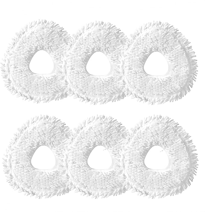 6 Pack Replacement Mop Pads Compatible with Narwal Freo Pro X Ultra Narwal Freo Z Ultra Z10 T10 J3 J4 J5 R10 Microfiber Resuable Mop Cloth Robot Vacuum Cleaner Accessories