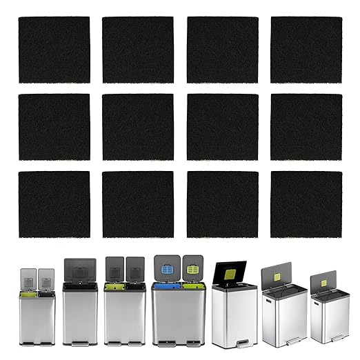 Trash Can Odor Absorber Filter for Simpli Magic | 12 Pack Trash Can Deodorizer | Carbon Odor Absorber for Garbage Can Deodorizer Outdoor Indoor | Fit EKO Trash Cans