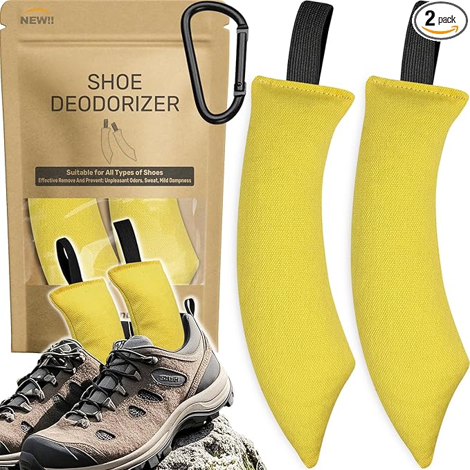 2 X 170g Shoe Deodorizer - Reusable Odor Eliminator Air Freshener Smell Remover Odor Absorber Deodorant for Shoe, Sneaker, Boxing Glove, Closet, Gym Bags - With Zeolite, Desiccant, Baking Soda
