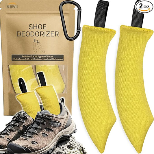 2 X 170g Shoe Deodorizer - Reusable Odor Eliminator Air Freshener Smell Remover Odor Absorber Deodorant for Shoe, Sneaker, Boxing Glove, Closet, Gym Bags - With Zeolite, Desiccant, Baking Soda
