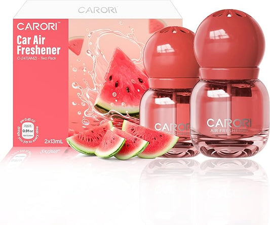 Cute Car Air Freshener 2 Pack, Lightbulb-Shaped Car Fresheners, Automotive Vent Clip, Long Lasting Scent, Essential Oils, Cute Car Accessories for Women, Watermelon Candy Scent