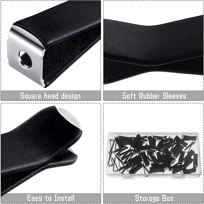 Frienda 60 Pcs Car Vent Clips for Freshies Bulk Square Head Air Conditioner Clips with 2 Storage Boxes, Durable Auto Air Outlet Perfume Holders for Car Decoration Accessories