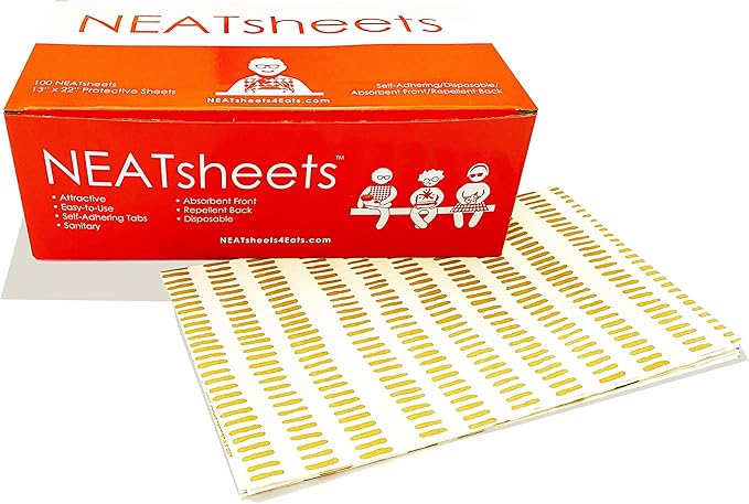 Disposable Bibs for Adults, Kids & Elderly Senior | Adhesive Tab Napkin for Eating, Personal Use, Home Care, Business | Spill Absorbent, Stain/Liquid Repellent | Cinnamon Stick, 100 Count