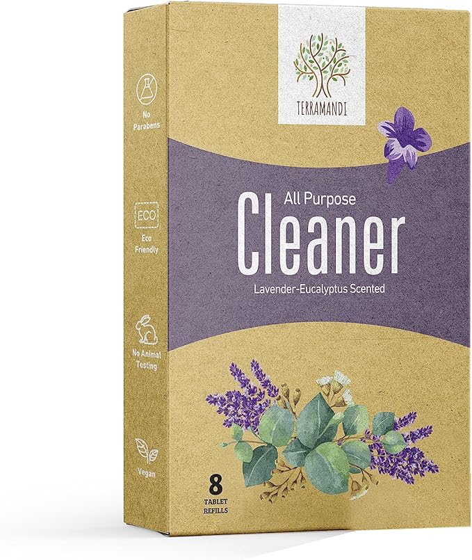 All-Purpose Cleaner Refills - Multi-Surface Cleaning Tablets, 8 Count - 192 fl oz total (makes 8x 24 fl ox bottles of spray cleaner) Fragrance - Eucalyptus & Lavender