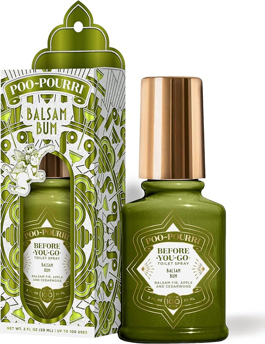 Poo-Pouri Before-You-Go Holiday Toilet Spray, Balsam Bum, 2 Fl Oz - Balsam Fir, Apple & Cedarwood