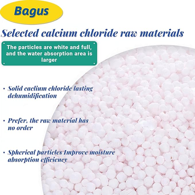 Bagus Moisture Absorbers Boxes (4 Pack) - 10.5 Oz Dehumidification Containers for Closet, Bathroom, Storage, Kitchen, Basement, Car, RV, Boat | Long-Lasting Humidity Control & Odor-Free Solution