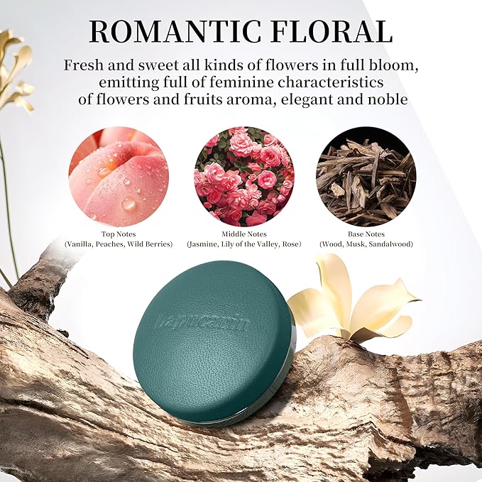 Car Air Vent Clip Freshener Refills Tablets Solid Fragrance Replacement Pads with 2 PCs Romantic Floral Scents