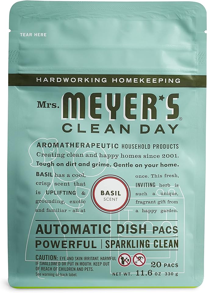 MRS MEYER'S Basil Dishwasher Packs, 11.6 OZ