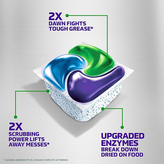 Cascade Platinum ActionPacs Dishwasher Detergent Pods, Fresh, 11 Count