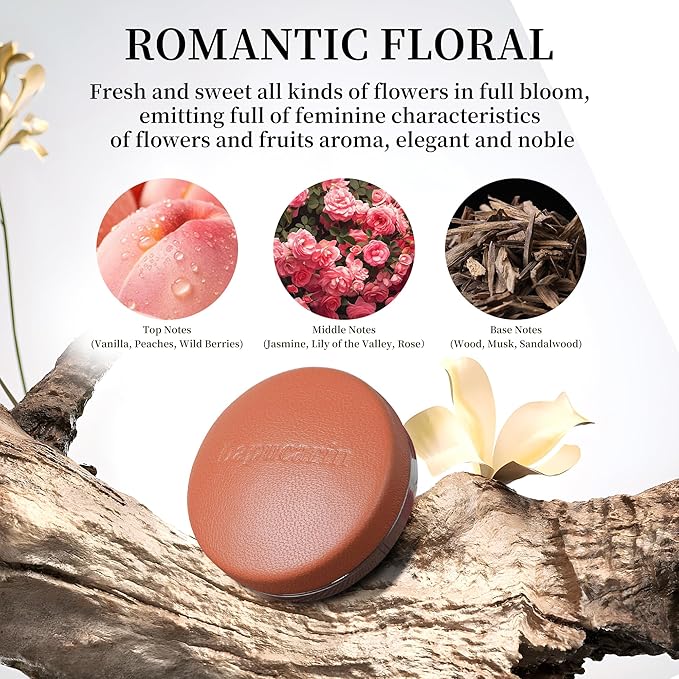 Car Air Vent Clip Freshener Refills Tablets Solid Fragrance Replacement Pads with 2 PCs Romantic Floral Scents