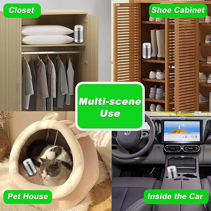 Upgrade Refrigerator Deodorizer, Refrigerator Odor Eliminator, Baking soda and Charcoal Air Purifiers have dual effects