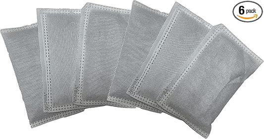 Nispira Activated Charcoal Odor Filter Refill Deodorizers 6 Packs For Trash Cans 8 Gallon and Larger, Compatible with Itouchless