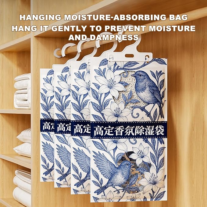 Moisture Absorber Bags for Closet, 230ml, 10/20 Pack, Hanging Dehumidification Bag for Bathroom and Basement (Ordinary, Deodorize)