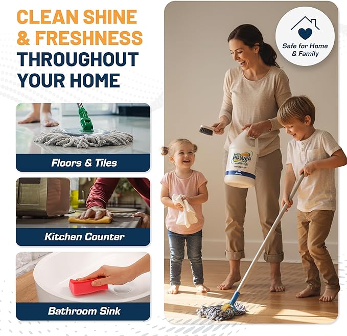 Earth Power Hypochlorous Acid 500 PPM Multipurpose Cleaner – Natural & Non-Toxic – Tile, Refrigerator, Shower, Countertop & Floor Cleaner – Family, Food & Pet Safe Cleaning Supplies – 1 Gallon