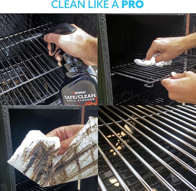 Kona Professional Grade Grill Cleaner for Outdoor BBQ – Heavy Duty, Non-Toxic, Fume-Free Kitchen Degreaser Spray, Eco-Friendly BBQ Degreaser – 23oz