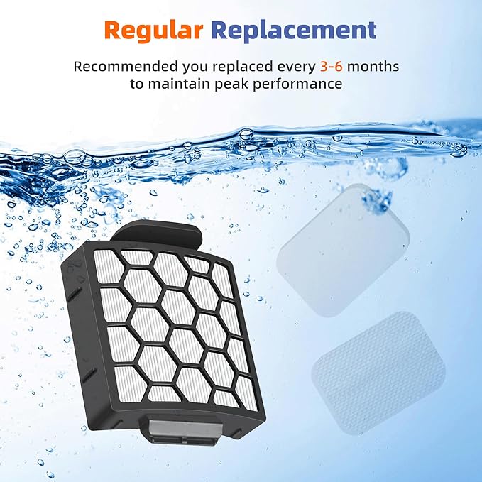 6 Foam Filter + 2 Hepa Filter Replacement for Shark ZU62 ZU60 NV255 NV150 NV251 NV151 Navigator Rotator Pet Pro Upright Vacuum Part 1238FT60 1239FT60