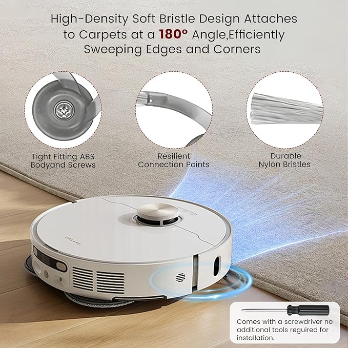 22 Pack Saros 10R Replacement Accessories For Roborock Saros 10R / Qrevo CurvX/Saros 20 Robot Vacuum,1 Main Brush+ 4 Filters& Mop Pads& Dust Bags+ 6 Side Brushes, 2 Tools