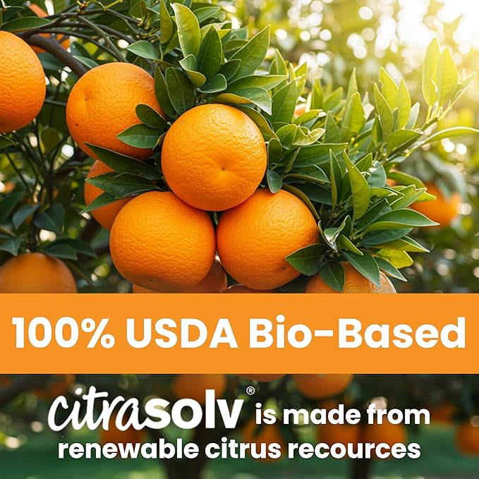 Citra Solv Concentrated Household Cleaner & Degreaser - Valencia Orange Scent - 16 Fl Oz, Safe, Effective, and Versatile Cleaning Solution, Natural Ingredients, Biodegradable, Made in USA