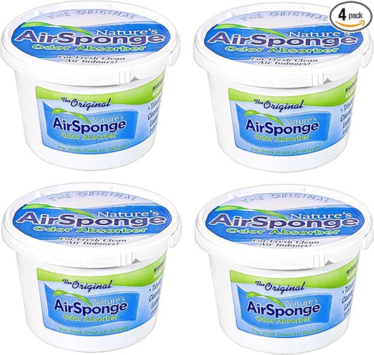 Nature's Air Sponge Odor Absorber and Eliminator Unscented Plastic Tub 1 Lb. 4-Pack