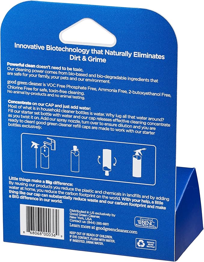 Bathroom Tub & Tile Refill Set | 2 Recyclable Refill PODs of Concentrate that works with any starter set | Makes 64 ounces of Ready to Use Cleaner
