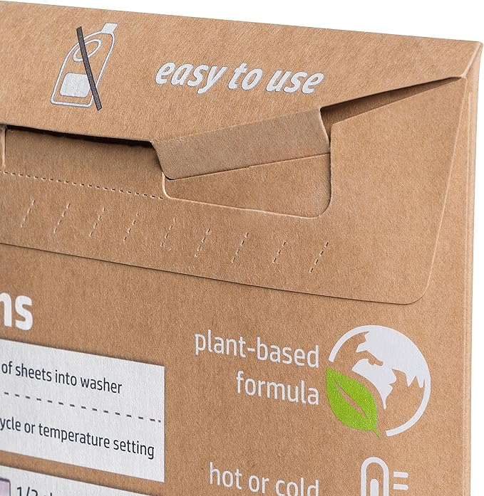 Homevative Laundry Detergent Sheets, 30 Sheets, Up to 60 Loads, Easy Dissolve, Fresh & Clean, Eco package, HE Compatible, Septic friendly, Great for travel, college, laundromat and at home