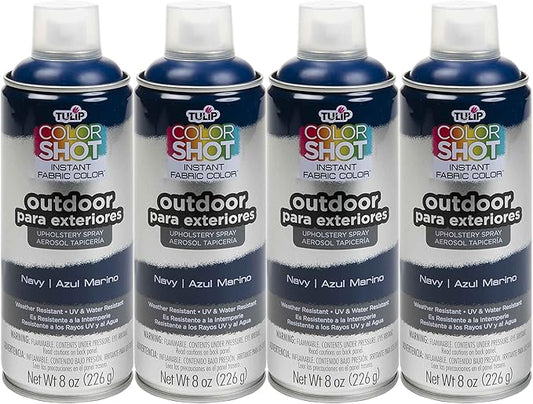 TULIP - 37989 Bulk buy: Tulip ColorShot Outdoor Upholstery Spray Paint 8 oz. 4-pack, Navy
